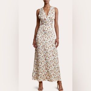 byTiMo
Crepe Satin Belted Maxi Dress size M New